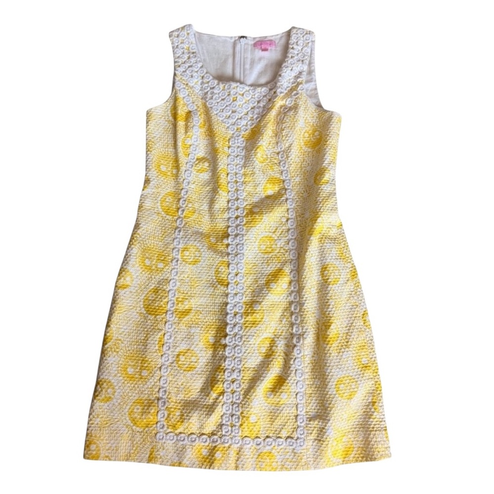 Lilly Pulitzer Yellow Lace-Trim Mini Dress - Picture 5 of 16